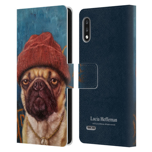 Lucia Heffernan Art Monday Mood Leather Book Wallet Case Cover For LG K22