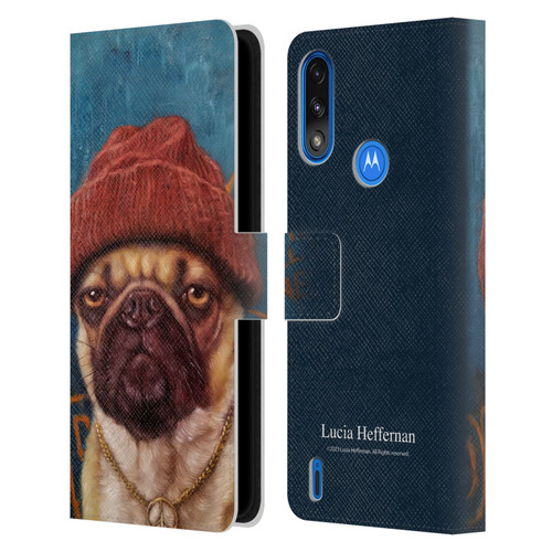 Lucia Heffernan Art Monday Mood Leather Book Wallet Case Cover For Motorola Moto E7 Power / Moto E7i Power