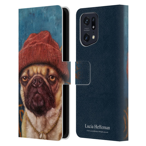 Lucia Heffernan Art Monday Mood Leather Book Wallet Case Cover For OPPO Find X5