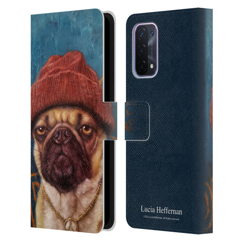 Lucia Heffernan Art Monday Mood Leather Book Wallet Case Cover For OPPO A54 5G