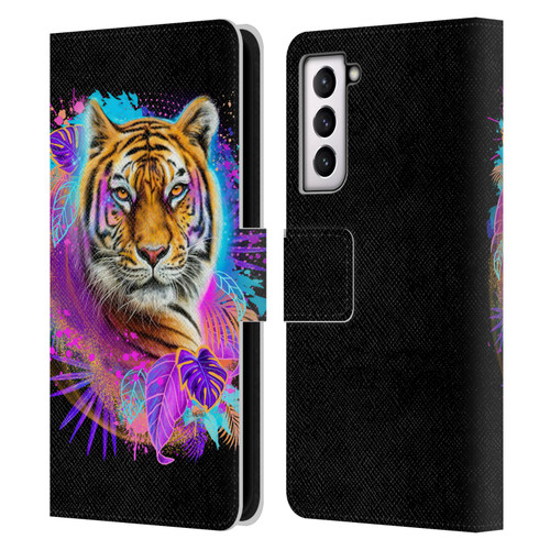 Sheena Pike Big Cats Tiger Spirit Leather Book Wallet Case Cover For Samsung Galaxy S21 5G