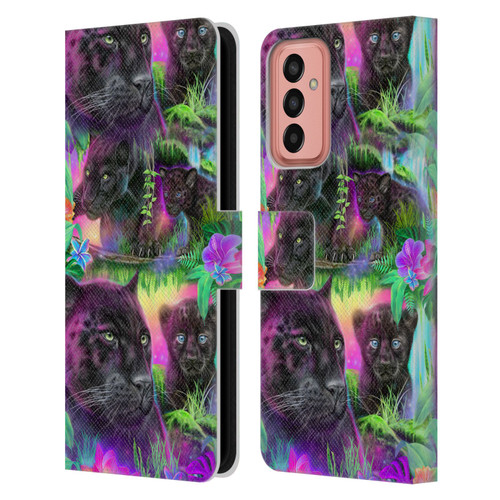 Sheena Pike Big Cats Daydream Panthers Leather Book Wallet Case Cover For Samsung Galaxy M13 (2022)