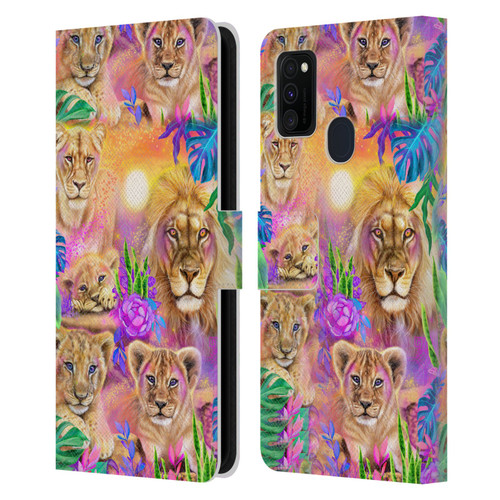 Sheena Pike Big Cats Daydream Lions And Cubs Leather Book Wallet Case Cover For Samsung Galaxy M30s (2019)/M21 (2020)