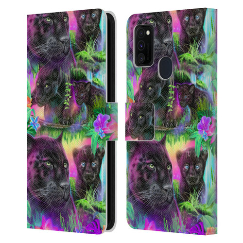 Sheena Pike Big Cats Daydream Panthers Leather Book Wallet Case Cover For Samsung Galaxy M30s (2019)/M21 (2020)