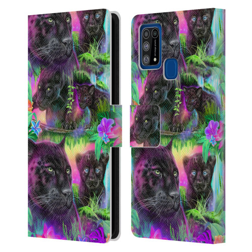 Sheena Pike Big Cats Daydream Panthers Leather Book Wallet Case Cover For Samsung Galaxy M31 (2020)