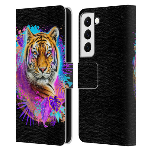 Sheena Pike Big Cats Tiger Spirit Leather Book Wallet Case Cover For Samsung Galaxy S22 5G