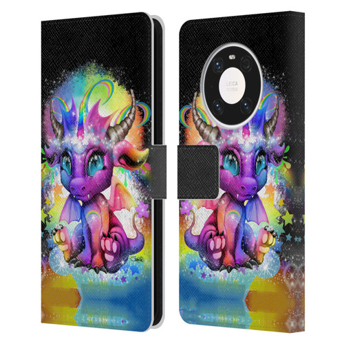 Sheena Pike Dragons Rainbow Lil Dragonz Leather Book Wallet Case Cover For Huawei Mate 40 Pro 5G