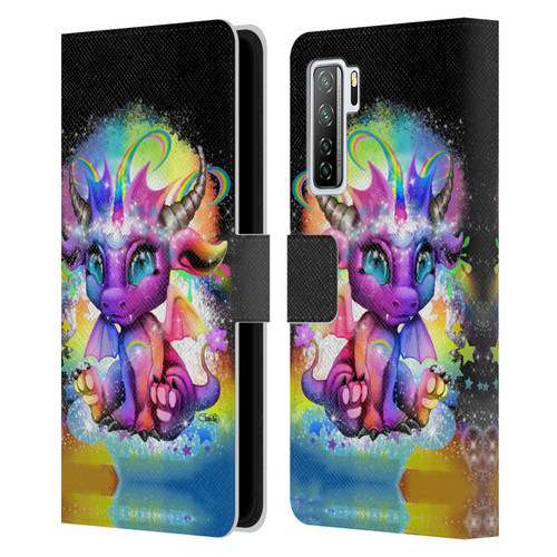 Sheena Pike Dragons Rainbow Lil Dragonz Leather Book Wallet Case Cover For Huawei Nova 7 SE/P40 Lite 5G