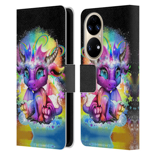 Sheena Pike Dragons Rainbow Lil Dragonz Leather Book Wallet Case Cover For Huawei P50