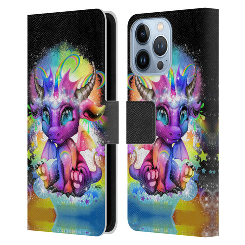 Sheena Pike Dragons Rainbow Lil Dragonz Leather Book Wallet Case Cover For Apple iPhone 13 Pro