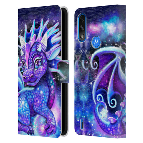 Sheena Pike Dragons Galaxy Lil Dragonz Leather Book Wallet Case Cover For Motorola Moto E7 Power / Moto E7i Power