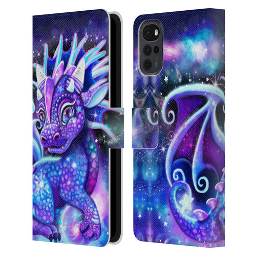 Sheena Pike Dragons Galaxy Lil Dragonz Leather Book Wallet Case Cover For Motorola Moto G22