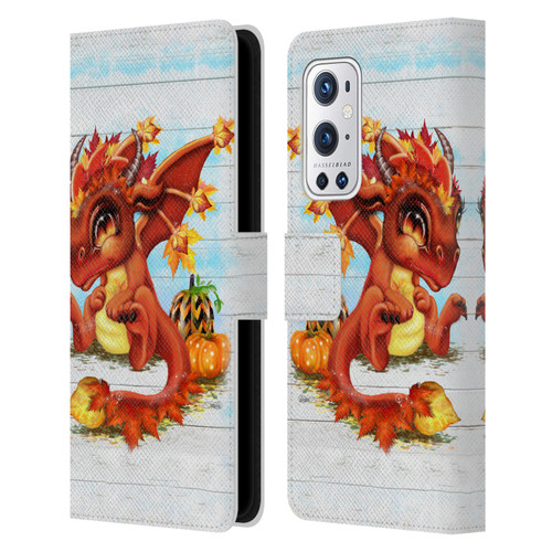 Sheena Pike Dragons Autumn Lil Dragonz Leather Book Wallet Case Cover For OnePlus 9 Pro