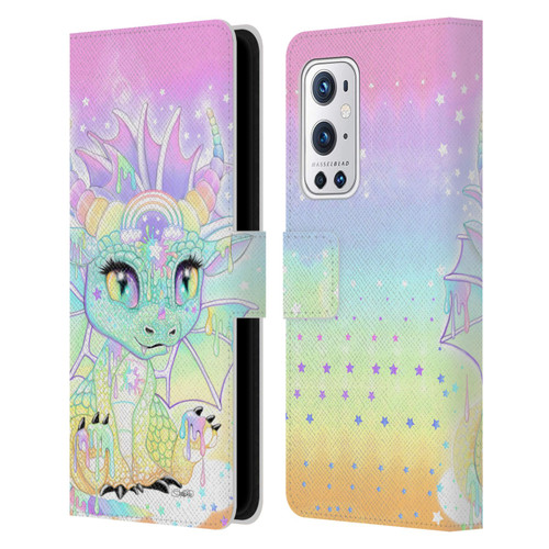 Sheena Pike Dragons Sweet Pastel Lil Dragonz Leather Book Wallet Case Cover For OnePlus 9 Pro