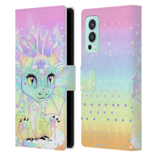 Sheena Pike Dragons Sweet Pastel Lil Dragonz Leather Book Wallet Case Cover For OnePlus Nord 2 5G