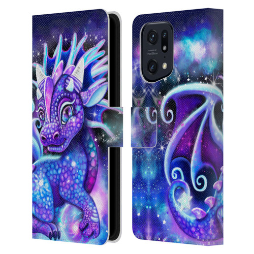 Sheena Pike Dragons Galaxy Lil Dragonz Leather Book Wallet Case Cover For OPPO Find X5 Pro