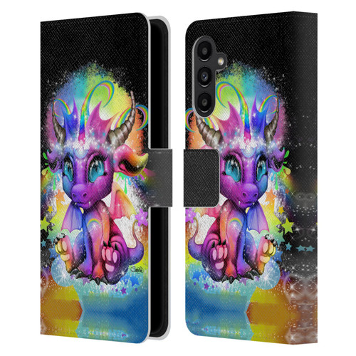 Sheena Pike Dragons Rainbow Lil Dragonz Leather Book Wallet Case Cover For Samsung Galaxy A13 5G (2021)