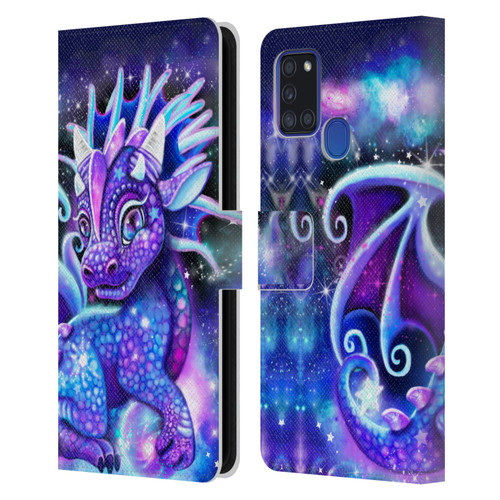 Sheena Pike Dragons Galaxy Lil Dragonz Leather Book Wallet Case Cover For Samsung Galaxy A21s (2020)