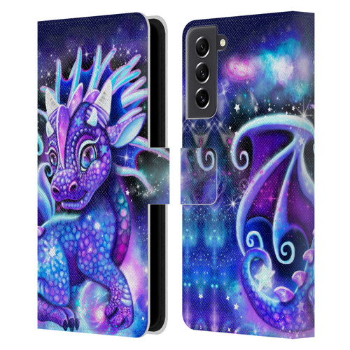 Sheena Pike Dragons Galaxy Lil Dragonz Leather Book Wallet Case Cover For Samsung Galaxy S21 FE 5G