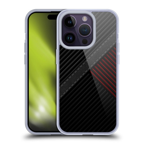 Alyn Spiller Carbon Fiber Stitch Soft Gel Case for Apple iPhone 14 Pro