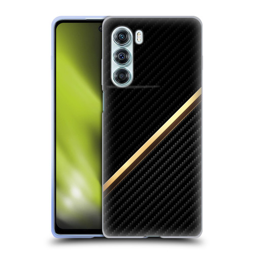 Alyn Spiller Carbon Fiber Gold Soft Gel Case for Motorola Edge S30 / Moto G200 5G