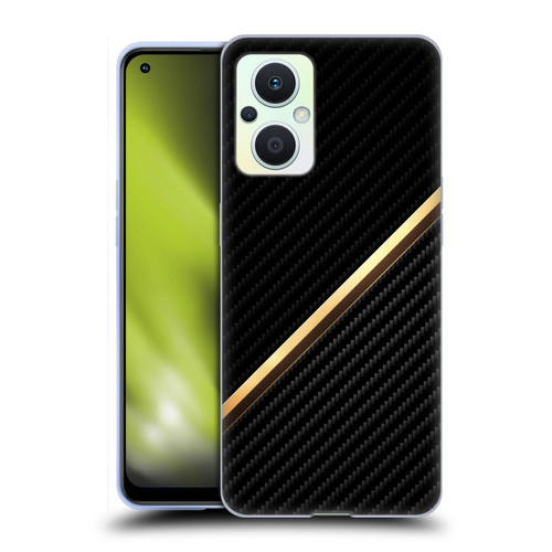 Alyn Spiller Carbon Fiber Gold Soft Gel Case for OPPO Reno8 Lite