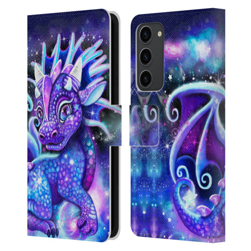 Sheena Pike Dragons Galaxy Lil Dragonz Leather Book Wallet Case Cover For Samsung Galaxy S23+ 5G