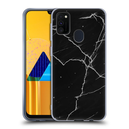 Alyn Spiller Marble Black Soft Gel Case for Samsung Galaxy M30s (2019)/M21 (2020)