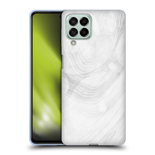 Alyn Spiller Marble White Soft Gel Case for Samsung Galaxy M53 (2022)