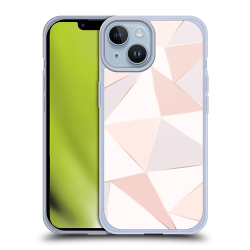 Alyn Spiller Rose Gold Geometry Soft Gel Case for Apple iPhone 14