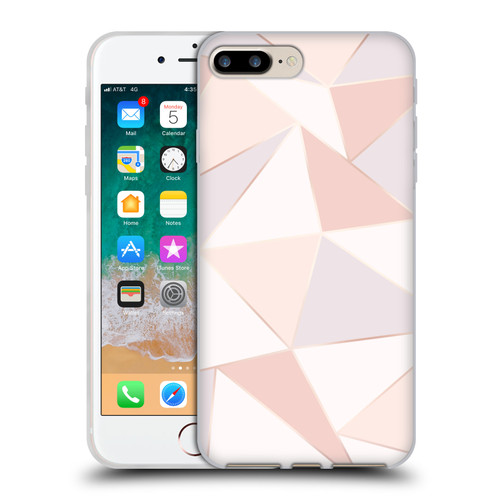 Alyn Spiller Rose Gold Geometry Soft Gel Case for Apple iPhone 7 Plus / iPhone 8 Plus