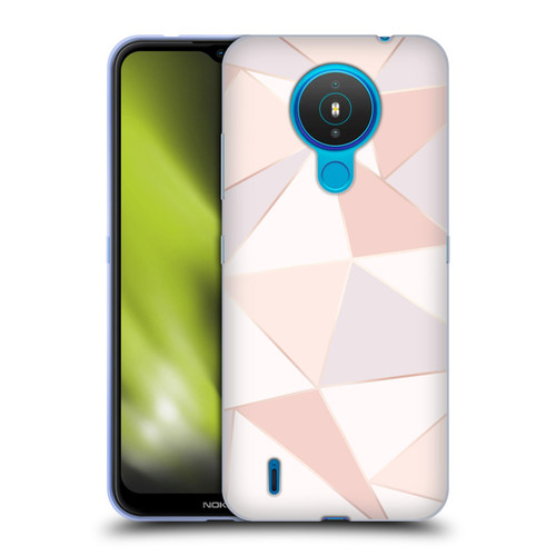 Alyn Spiller Rose Gold Geometry Soft Gel Case for Nokia 1.4