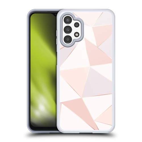 Alyn Spiller Rose Gold Geometry Soft Gel Case for Samsung Galaxy A13 (2022)