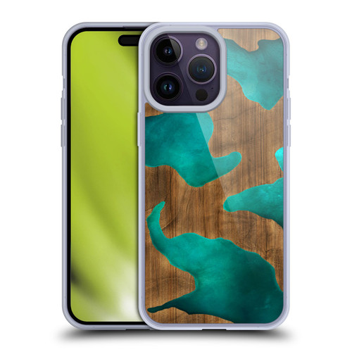 Alyn Spiller Wood & Resin Aqua Soft Gel Case for Apple iPhone 14 Pro Max