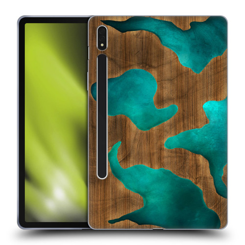 Alyn Spiller Wood & Resin Aqua Soft Gel Case for Samsung Galaxy Tab S8