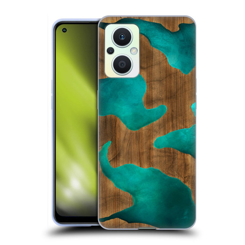 Alyn Spiller Wood & Resin Aqua Soft Gel Case for OPPO Reno8 Lite