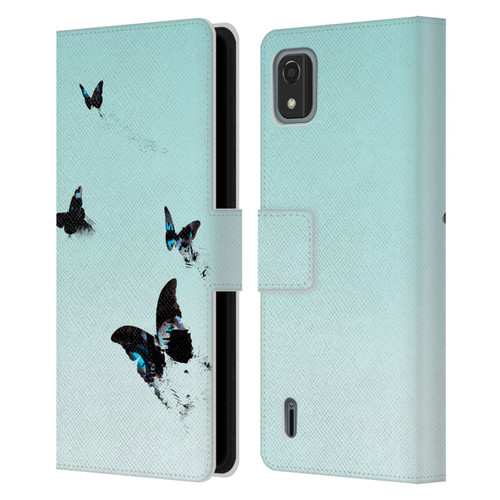 Alyn Spiller Animal Art Butterflies 2 Leather Book Wallet Case Cover For Nokia C2 2nd Edition