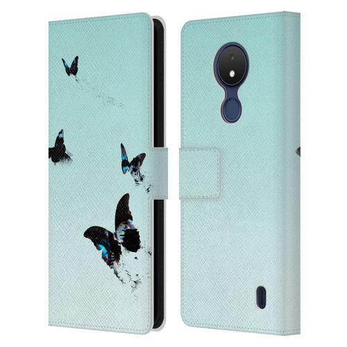 Alyn Spiller Animal Art Butterflies 2 Leather Book Wallet Case Cover For Nokia C21