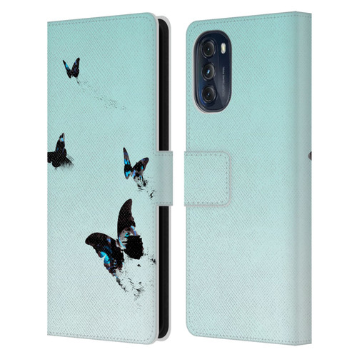 Alyn Spiller Animal Art Butterflies 2 Leather Book Wallet Case Cover For Motorola Moto G (2022)