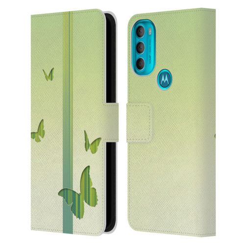 Alyn Spiller Animal Art Butterflies Leather Book Wallet Case Cover For Motorola Moto G71 5G
