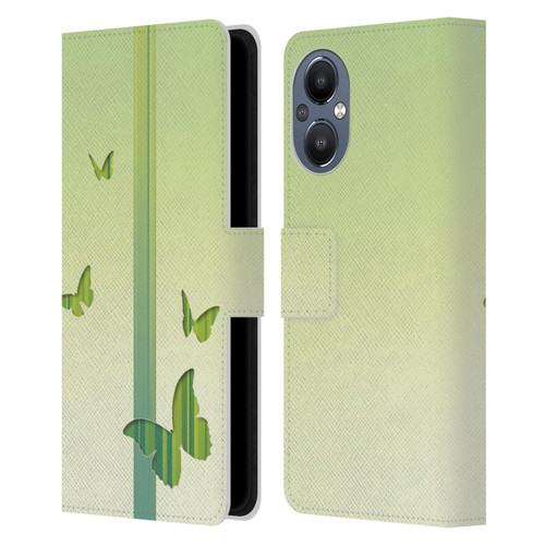 Alyn Spiller Animal Art Butterflies Leather Book Wallet Case Cover For OnePlus Nord N20 5G