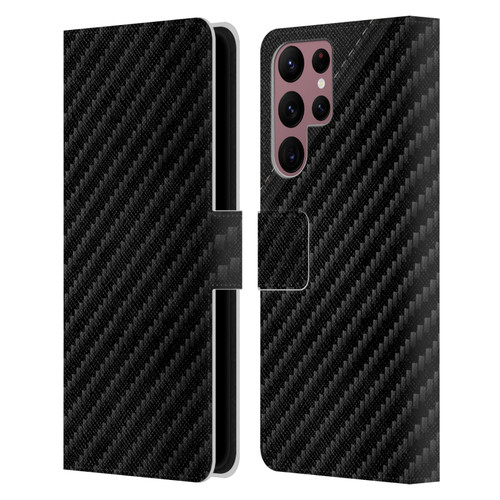 Alyn Spiller Carbon Fiber Leather Leather Book Wallet Case Cover For Samsung Galaxy S22 Ultra 5G