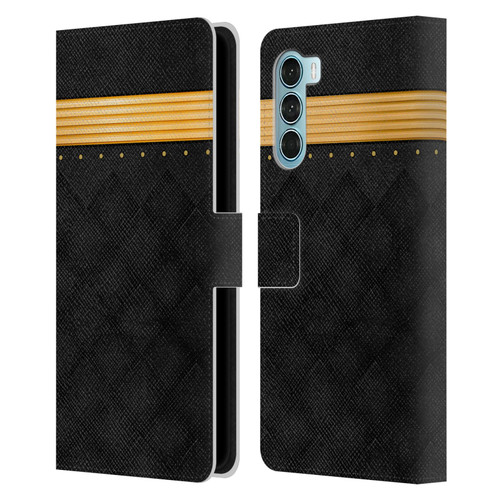 Alyn Spiller Luxury Gold Leather Book Wallet Case Cover For Motorola Edge S30 / Moto G200 5G