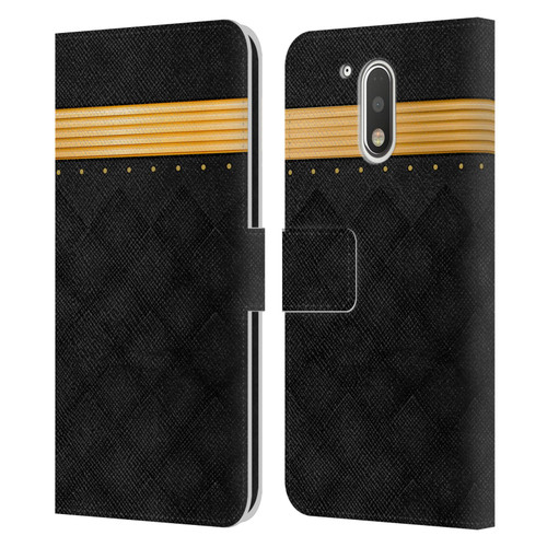 Alyn Spiller Luxury Gold Leather Book Wallet Case Cover For Motorola Moto G41