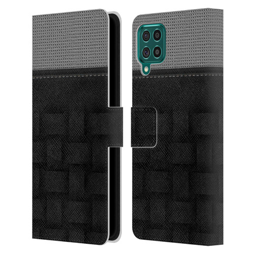 Alyn Spiller Luxury Charcoal Leather Book Wallet Case Cover For Samsung Galaxy F62 (2021)