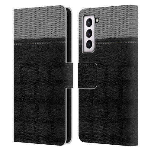 Alyn Spiller Luxury Charcoal Leather Book Wallet Case Cover For Samsung Galaxy S21 5G