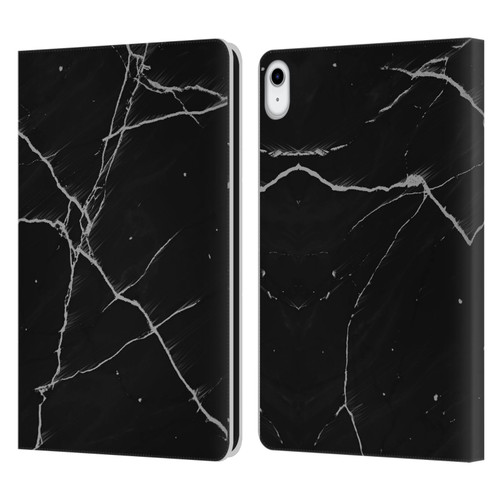 Alyn Spiller Marble Black Leather Book Wallet Case Cover For Apple iPad 10.9 (2022)