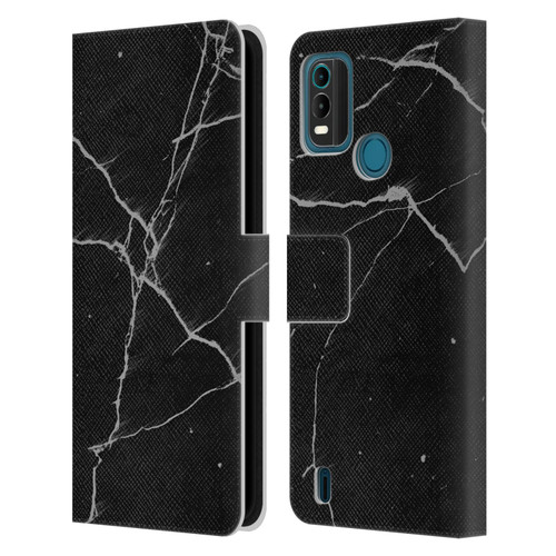 Alyn Spiller Marble Black Leather Book Wallet Case Cover For Nokia G11 Plus