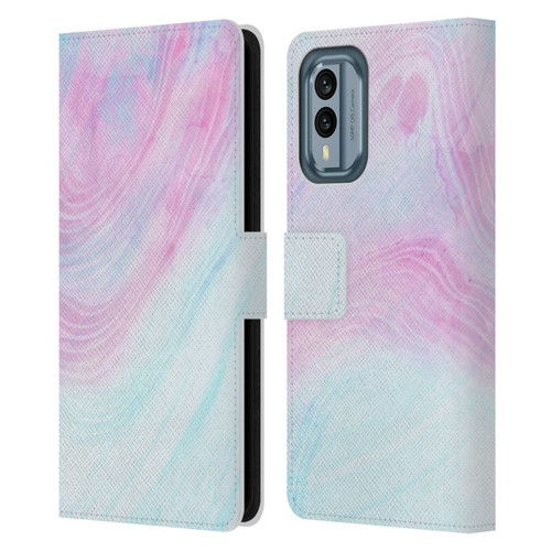 Alyn Spiller Marble Pastel Leather Book Wallet Case Cover For Nokia X30