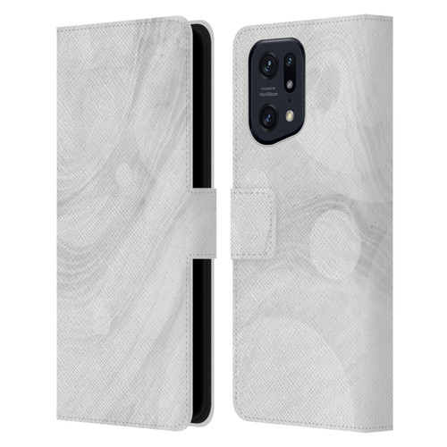 Alyn Spiller Marble White Leather Book Wallet Case Cover For OPPO Find X5 Pro